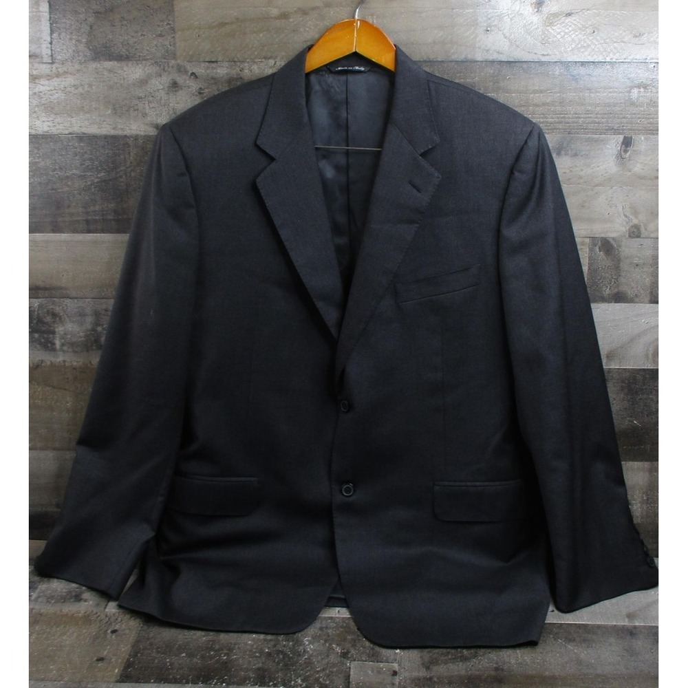 Canali Blazer Mens 56 Charcoal Wool Made in Italy Saks Fifth Avenue Sport Coat